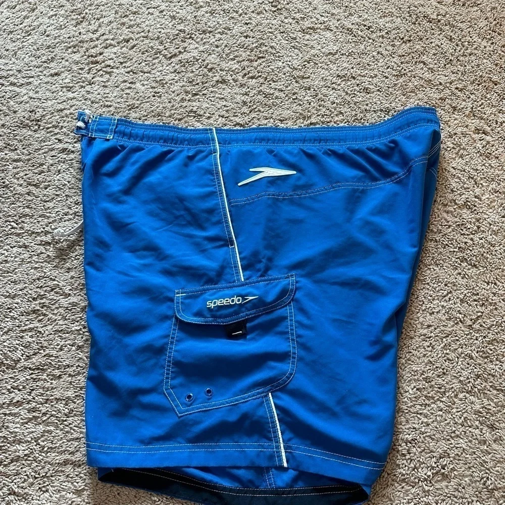 Speedo Mens 9'' Marina Volley Swim Lined Shorts XX-Large Classic Blue